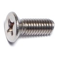 Midwest Fastener M6-1.00 x 16 mm Phillips Flat Machine Screw, Plain Stainless Steel, 10 PK 69556